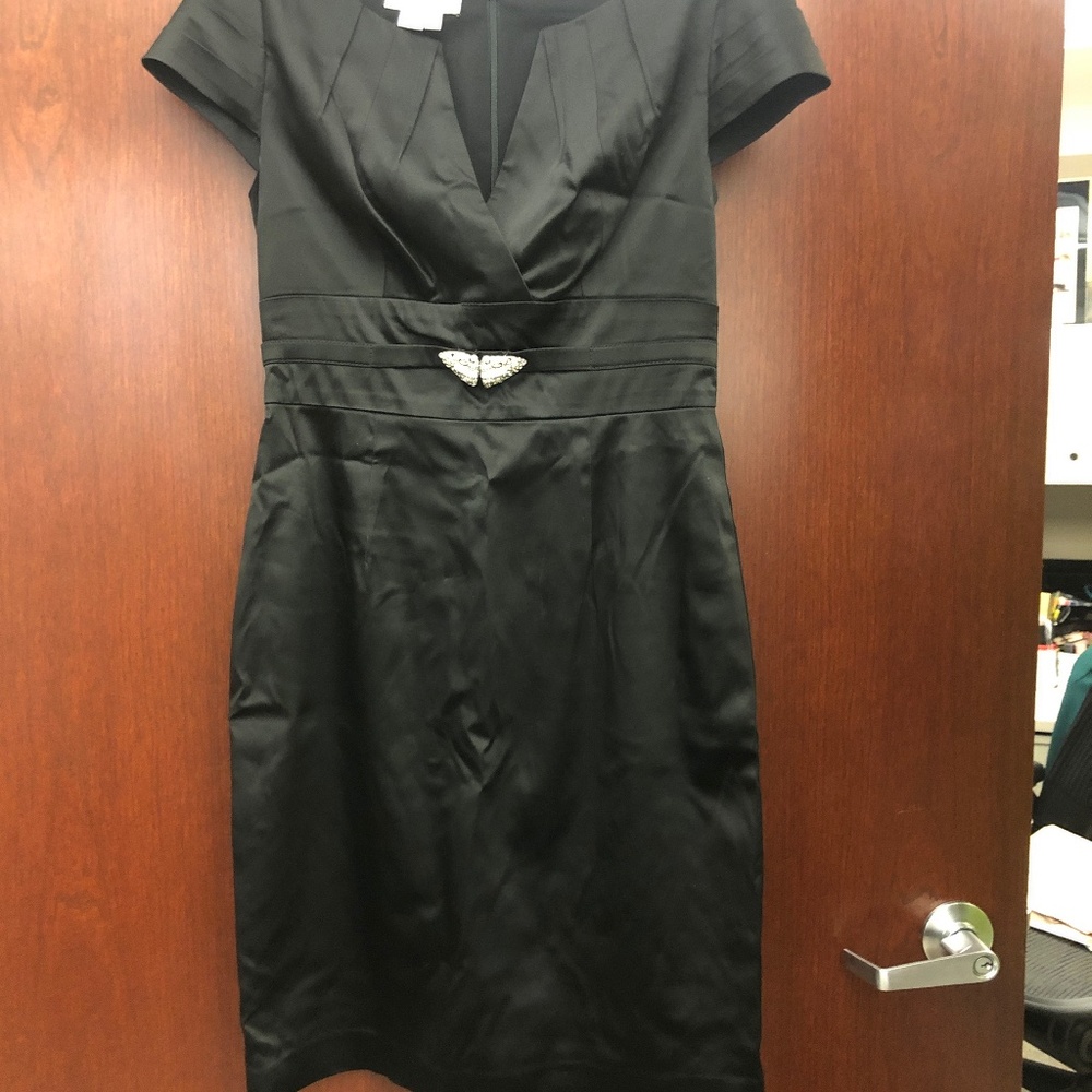 Party dress gorgeous black satin with elegant details